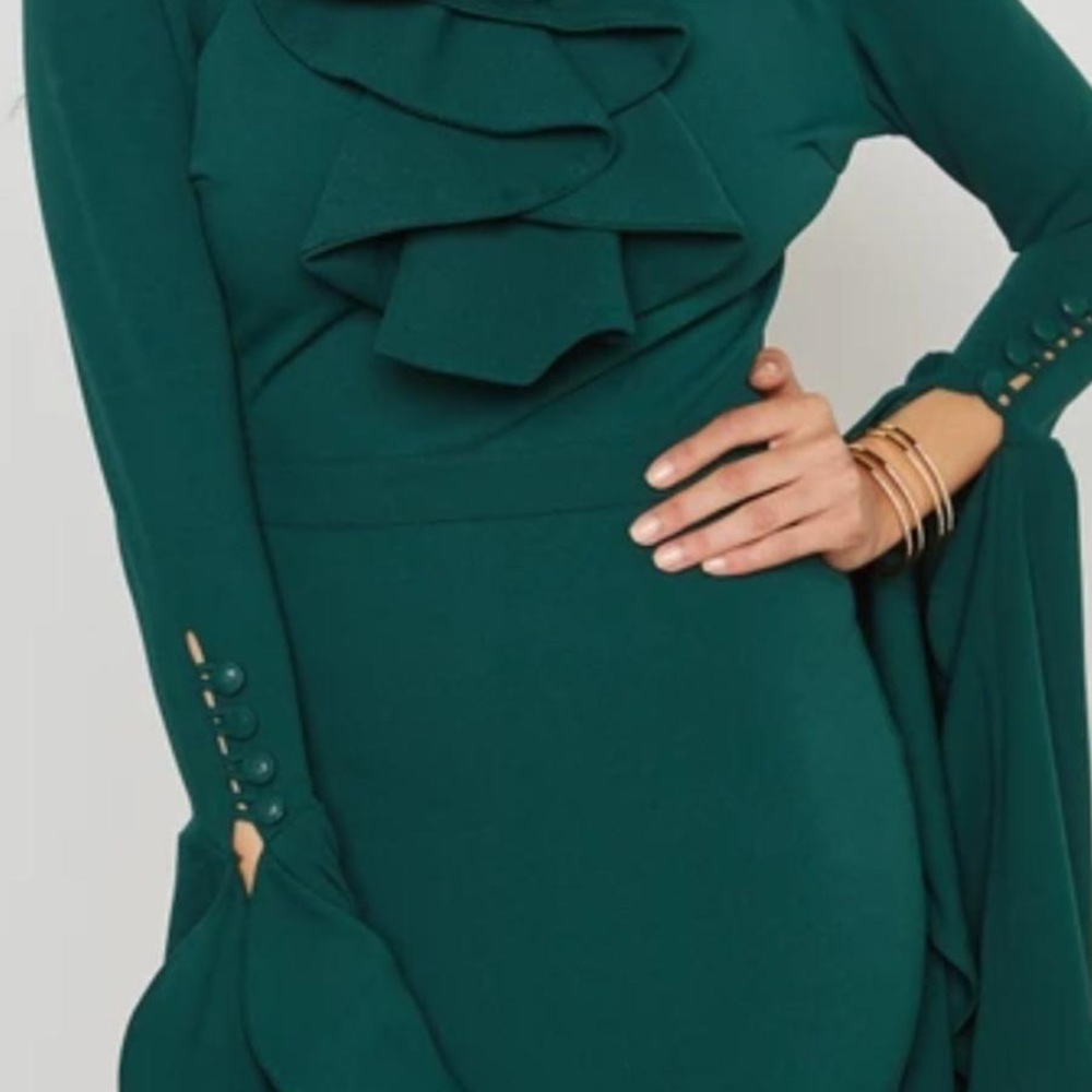 Long sleeve evening gown